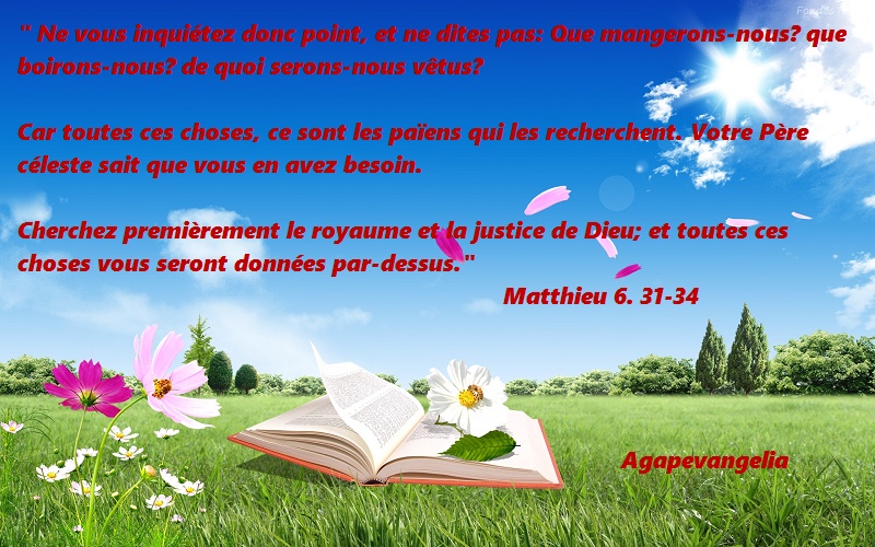 Matthieu 6.31-34